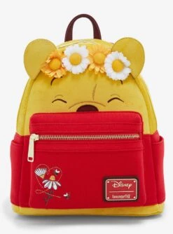 Loungefly Disney Winnie The Pooh Floral Crown Flocked Mini Backpack - BoxLunch Exclusive