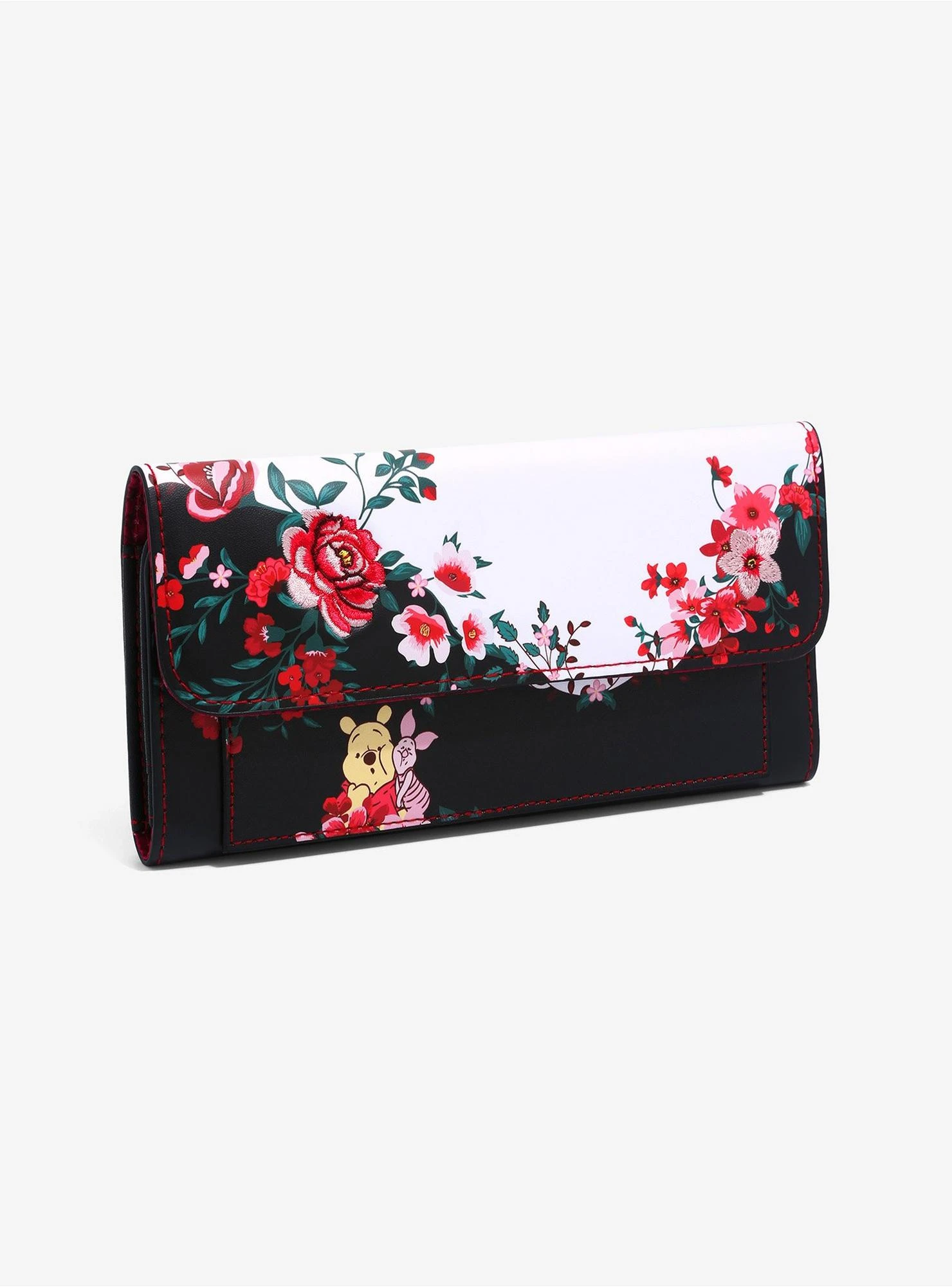 Loungefly Disney Winnie The Pooh Pooh & Piglet Floral Embroidered Wallet - BoxLunch Exclusive 1 Loungefly Disney Winnie The Pooh Pooh & Piglet Floral Embroidered Wallet - BoxLunch Exclusive