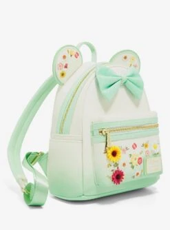 Loungefly Disney Minnie Mouse Pressed Flower Bow Mini Backpack - BoxLunch Exclusive -Loungefly 15471851 av2