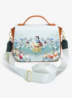 Loungefly Disney Snow White And The Seven Dwarfs Animal Friends & Characters Floral Handbag - BoxLunch Exclusive