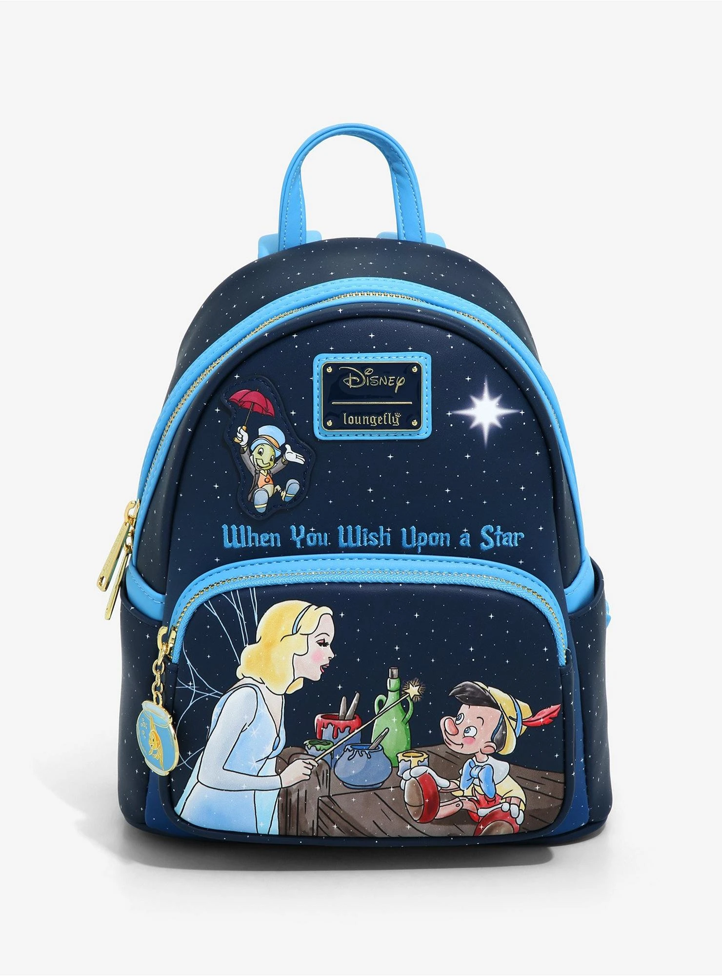 Loungefly Disney Pinocchio When You Wish Upon A Star Mini Backpack - BoxLunch Exclusive 1 Loungefly Disney Pinocchio When You Wish Upon A Star Mini Backpack - BoxLunch Exclusive