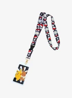 Loungefly Pokémon Pikachu & Eevee Floral Lanyard - BoxLunch Exclusive