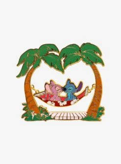Loungefly Lilo & Stitch: The Series Stitch & Angel Limited Edition Swinging Enamel Pin - BoxLunch Exclusive