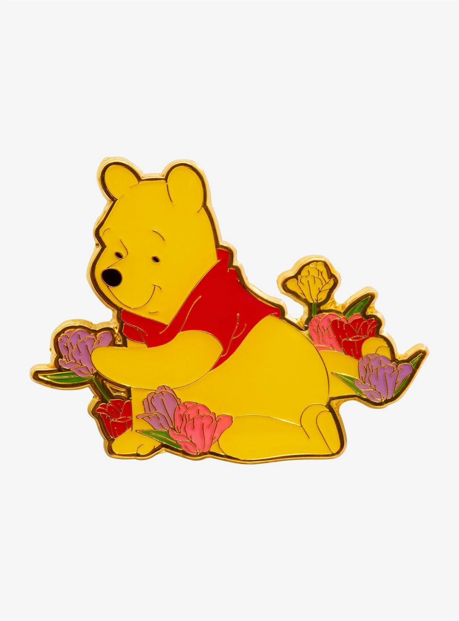 Loungefly Disney Winnie The Pooh Pooh Bear With Tulips Enamel Pin - BoxLunch Exclusive 1 Loungefly Disney Winnie The Pooh Pooh Bear With Tulips Enamel Pin - BoxLunch Exclusive